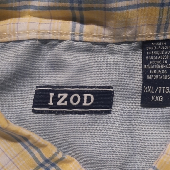 XXL Men's Izod CoolFX SS Button down Plaid Shirt - Picture 7 of 7